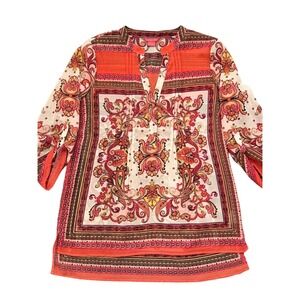Sunny Leigh Red and Orange Paisley Tunic